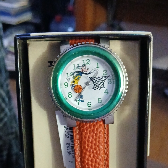 Disney Jewelry - Disney Goofy Basketball Watch - Green and Orange